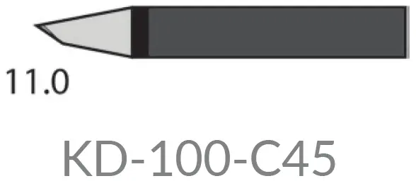 [KD-100-C45] Panne biseautée 11mm pour KD-100