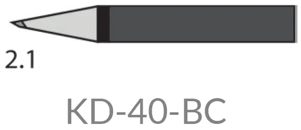 [KD-40-BC] Panne conique biseautée 2.1mm pour fer KD-40