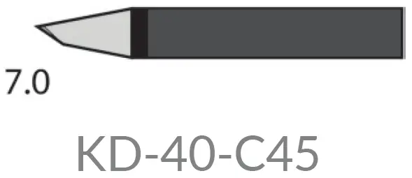 [KD-40-C45] Panne biseautée 7mm pour fer KD-40