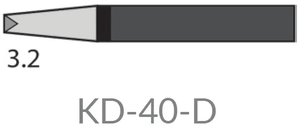 [KD-40-D] Panne tournevis largeur 3.2mm pour fer KD-40
