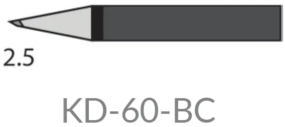 [KD-60-BC] Panne conique biseautée 2.1mm pour fer KD-60