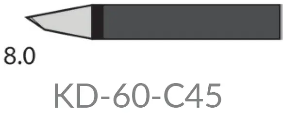 [KD-60-C45] Panne biseautée 8mm pour fer KD-60