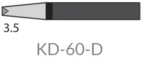 [KD-60-D] Panne tournevis largeur 3.5mm pour fer KD-60