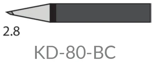 [KD-80-BC] Panne conique biseautée 2.8mm pour fer KD-80