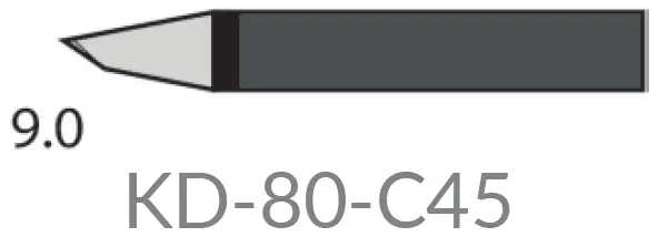 [KD-80-C45] Panne biseautée 9mm pour fer KD-80