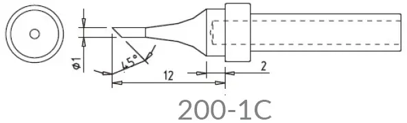 [200-1C] Pannes biseautées pour TS2200 & 376D (1mm)