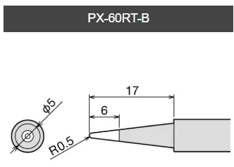 [PX-60RT-B] Pannes coniques pour fer CXR-41 / RX-701AS / RX-711AS (0.4mm)
