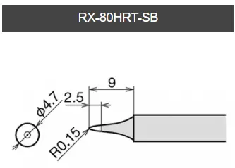 [RX-80HRT-SB] Pannes coniques pour RX-802AS & RX-822AS  (0.3mm)
