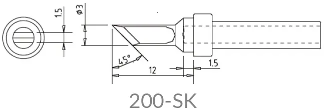 [200-SK] Pannes biseautées plate pour TS2200 & 376D (3mm)
