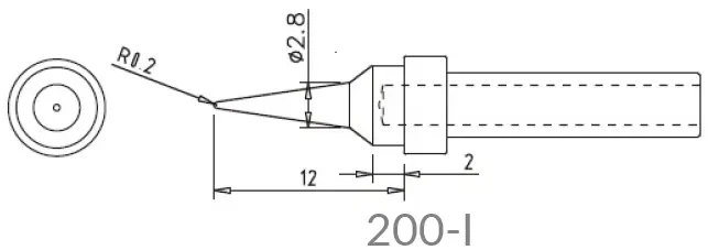 [200-I] Pannes coniques pour TS2200 & 376D (0.2mm 12mm)
