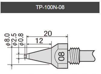 [TP-100N-08] Buse pour TP-100 & TP-200 (0.8mm)