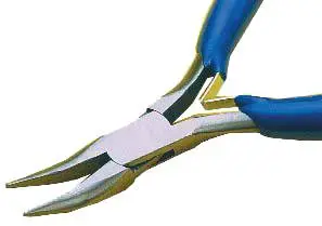 [280] Pince à bec demi-rond coudé strié