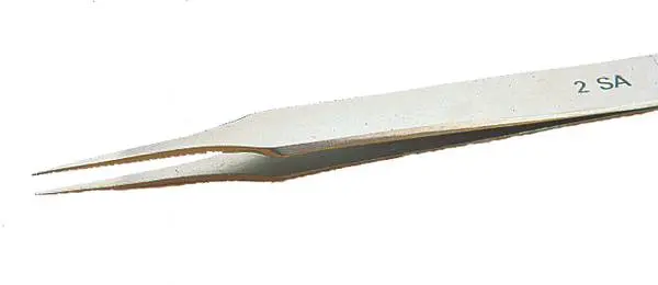 Brucelles plate à pointes fortes & fines 2-SA