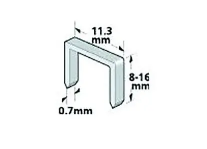 [1012F] Agrafes plates 11,3 x 12mm boîte de 1000