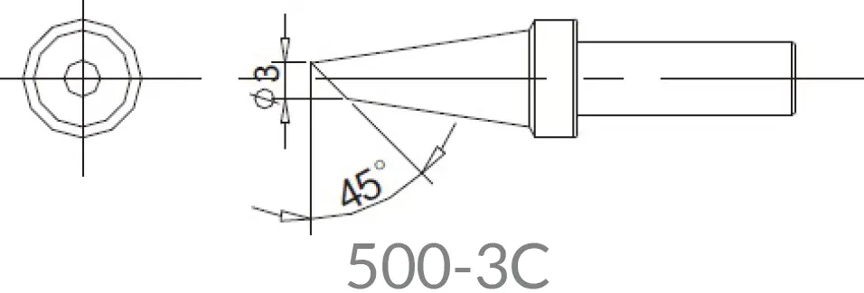 [500-3C] Pannes biseautées pour TS2300C (3mm)