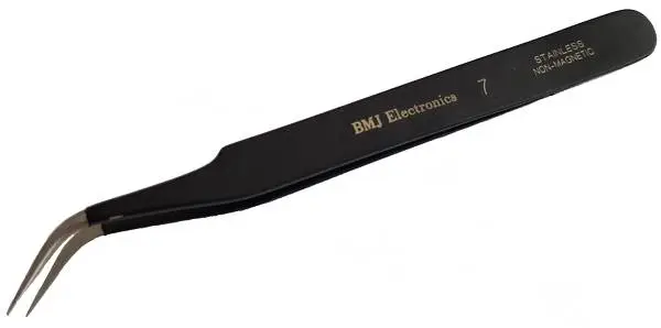 Brucelles à pointes fines arrondies courbées manche époxy 7A-SA-EG