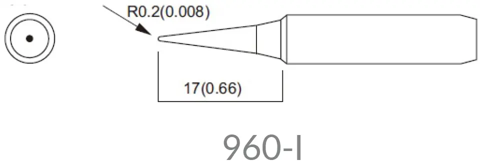 [960-I] Pannes coniques pour TS1100 & 968B (0.2mm)