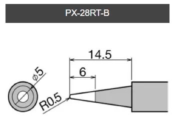 [PX-28RT-B] Panne conique Ø 1,0mm pour PX-280