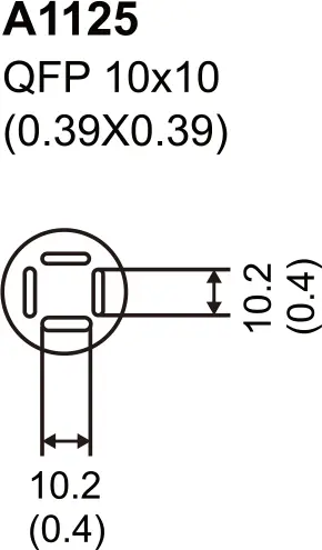 [A1125] Buses QFP pour station SR-073 (10 x 10mm)