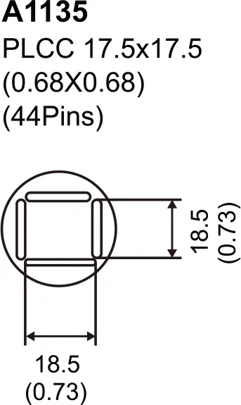 [A1135] Buses PLCC pour station SR-073  (17.5 x 17.5mm)