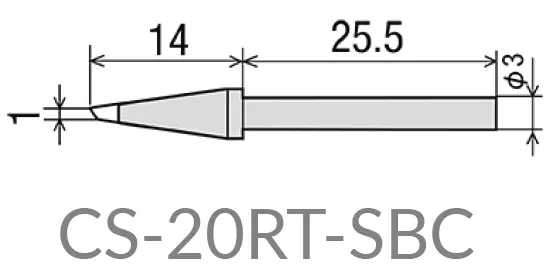 [CS-20RT-SBC] Pannes biseautées pour CS-21 (1mm)
