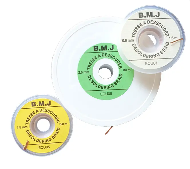 Tresse à dessouder étamée