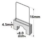 [1405R] Agrafes plates 8 x 16mm boîte de 200