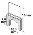 [1407R] Agrafes plates 10.3 x 16mm boîte de 200 
