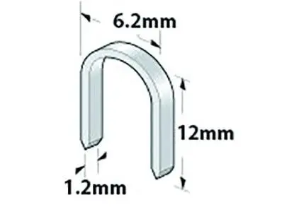 [1612] Agrafes rondes 6.2 x 12mm boite de 500