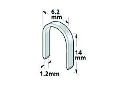 [1614] Agrafes rondes 6.2 x 14mm boite de 1000