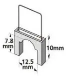 [1809R] Agrafes plates 12.5 x 10mm boîte de 200