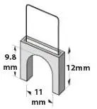 [1811R] Agrafes plates 11 x 12mm boîte de 200 