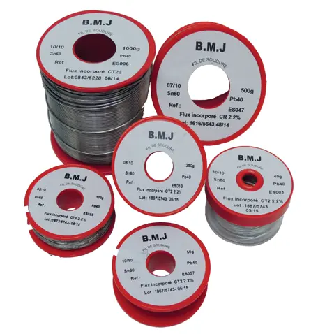 [ESR200] Soudure Etain Plomb avec flux RT15 (0.3mm / 100g)