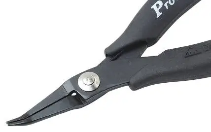 [1PK-105-E] Pince à bec demi-rond coudé à 45°