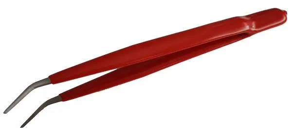 Brucelles coudé coudé isolé pointes plates arrondies