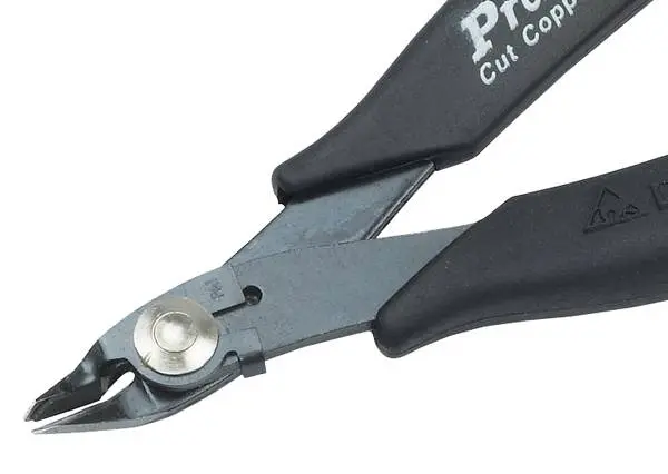 [1PK-25P-CE] Pince coupante de coté, tête droite avec retenue